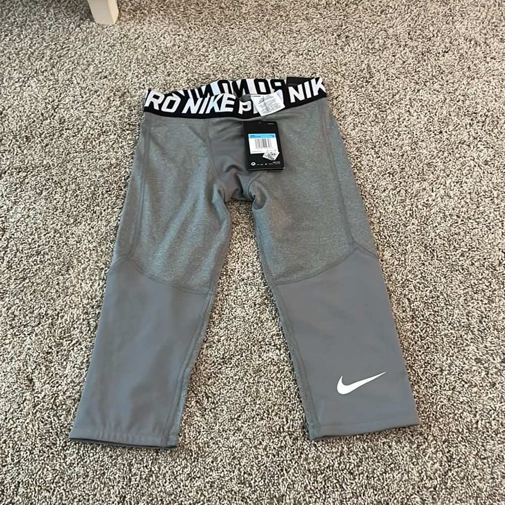 Nike grey Leggings with Elastic Waistband